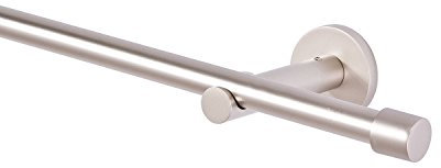 Gardinenstange 16 mm 1-Lauf Chrom-Matt Metall, 160