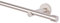 Gardinenstange 16 mm 1-Lauf Chrom-Matt Metall, 160