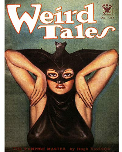 Comic Book Cover Weird Tales Vampire Woman BAT USA Art Print Poster Buch Abdeckung Seltsam Frau Vereinigte Staaten von Amerika Kunstdruck