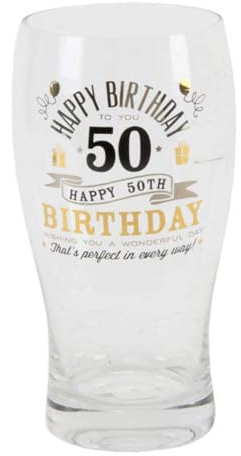 Signography 50th Birthday Pint Glass (G32350)