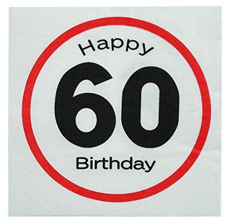 Roxan Out of The Blue Servietten Happy Birthday 60er