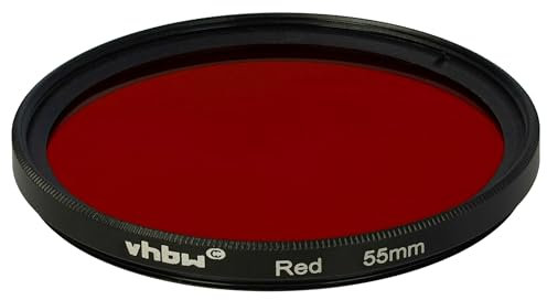 vhbw Universal Farbfilter rot für Kamera Objektive mit 55mm Filtergewinde - Rotfilter