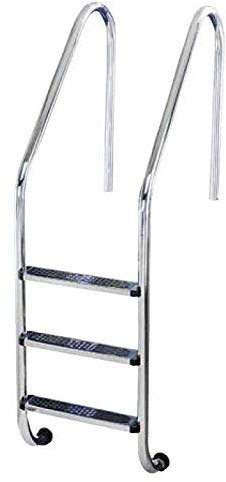 Leiter Pool Standard FX 3 rutschfesten Sprossen. Edelstahl AISI 304 mit Verankerungen mit Erdung