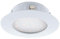 EGLO LED Einbaustrahler Pineda, Spot aus Kunststoff, Einbauleuchte in Weiß, Einbaustrahler flach, 11 watt, warmweiß, Ø 10,2 cm