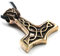 Drachensilber Thor Hammer Schmuck Anhänger Bronze, Länge mit Öse: 3,5cm, inkl. Band