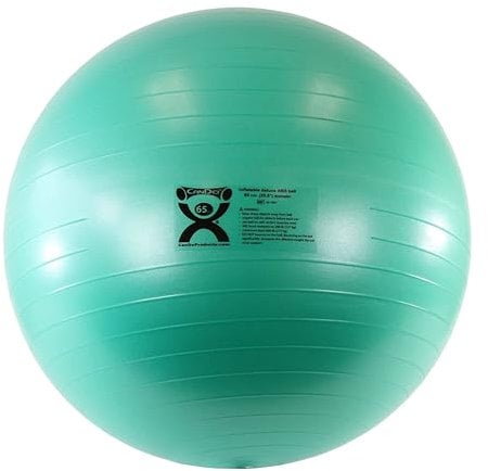 CanDo Gymnastikball - Deluxe Anti-Burst Trainingsball - Sitzball, Durchmesser 65 cm, grün