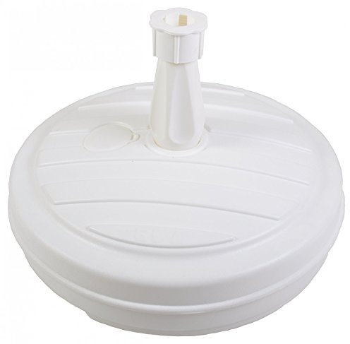 Mm Garden parasol base round 13ltr plastic 45x13cm white