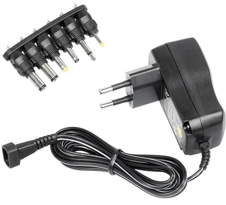 Indexa 32108 Schaltnetzgerät 12Vdc/600Ma, 600U Videoüberwachungssystem schwarz/weiß