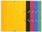 Exacompta 55200E 25er Pack Einschlagmappe DIN A5. Made in Germany. Aus extra starkem Colorspan-Karton mit 3 Innenklappen und 2 Gummizügen Juris-Mappe Sammelmappe für Büro und Schule farbig sortiert