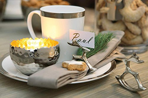 X-Mas Serviettenring,Rentier,vernickelt 6x6 cm