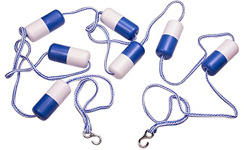 Aqua Select Corda divisoria di sicurezza per piscina, 4,7 m, kit galleggiante con ganci in acciaio inox