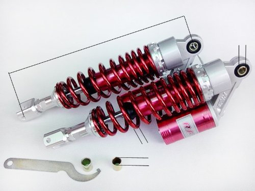 Yonglong 12.5 Universal Stoßdämpfer Gespaltene Mund passen 50cc, 75cc, 90cc, 125cc, 150cc, 250cc, 300cc Dirt Fahrrad, Gokart, ATV, Motorrad