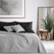 DecoKing 77153 Tagesdecke 240 x 260 schwarz stahl silber anthrazit grau Bettüberwurf zweiseitig Steppung black silver Axel