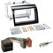 Einbauset: Autoradio Doppel 2-DIN Radioblende Radio Blende Halterung Piano Black (Hochglanz) schwarz + ISO Radioanschlusskabel Radio Adapter + Antennenadapter für FIAT Ducato (250*) ab 09/2011