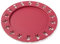 Alessi AKKGT Girotondo Vassoio Rotondo in Acciaio Colorato con Resina Epossidica, Rosso
