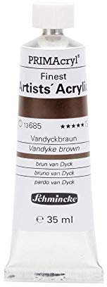 Schmincke – PRIMAcryl® - feinste Künstler-Acrylfarben, Vandyckbraun - 35 ml