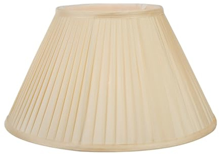 Cream Empire Pleated Silk Lampshades for Table Lamps | Ivory Traditional Tapered Lamp Shades for Floor Lamp… (Cream, 35cm Diameter)