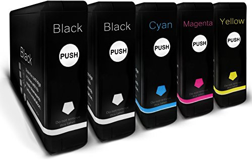 Tinten, Druckerpatronen kompatibel für Epson Workforce Pro WP-4535DWF, 5er T7021-4 BK C M Y Drucker, Druckerpatronen im 5er Kombi Set