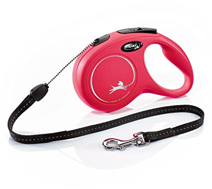 flexi® Classic S Seil 8 m rot, Roll-Leine für Hunde bis 12 kg