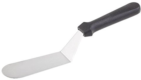 APS 88928 Winkelpalette BLUE - Profi-Streichmesser/Glasurmesser mit flexibler Edelstahl-Klinge und schwarzem Kunststoff-Griff, Klingenmaß 17 x 5 cm, Gesamtlänge 30 cm
