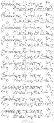 KonturenstickerEinladung I  silber-glänzend