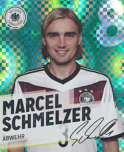Carte pailletée / REWE DFB Coupe du monde 2014 Marcel Schmelzer n° 8/34 - Autocollants