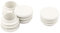 sourcing map 4pcs Bouchon Pied de Chasie Embout Capuchon Jambe Tube Insert Table Meuble Protection Blanc Plastique Rond 25mm Dia