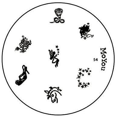 Original Stamping Image Plate number 54 by MoYou Nails - Manicure Nail Art Design Accessories Used to Create Beautiful and Fashionable Nails