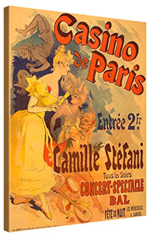 Picanova – Casino de Paris 100x75cm – Premium Leinwanddruck – Kunstdruck Auf 2cm Holz-Keilrahmen Für Schlaf- Und Wohnzimmer
