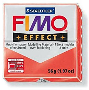 Staedtler Pasta da Modellare Fimo, Effetto Trasparente Rosso, 57 g