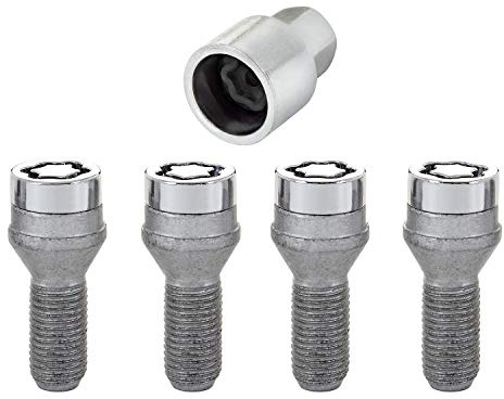 McGard 27222 Chrome Bolt Style Cone Seat Wheel Locks (M14 x 1.5) - Set of 4