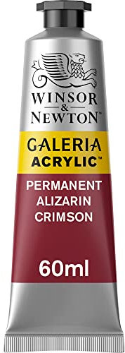 Winsor & Newton Galería, Pintura acrílica, Rojo (Permanent Alizarin Crimson), 60 ml, 60