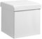 SONGMICS Sitzhocker faltbare Aufbewahrungsbox belastbar bis 300 kg, weiß, 38 x 38 x 38 cm, LSF103