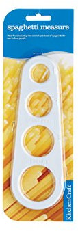 KITCHEN CRAFT PLASTIC SPAGHETTI MEASURE 4 SERVING PORTION CONTROL