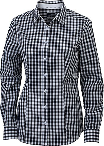 James & Nicholson Damen Ladies' Checked Blouse Bluse