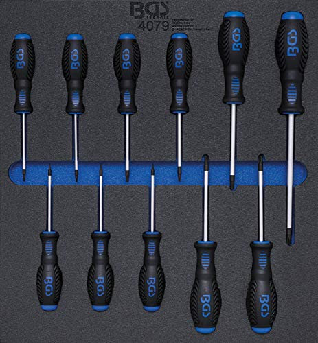 BGS Werkstattwageneinlage 2/3: Schraubendreher T-Profil - T6 - T40