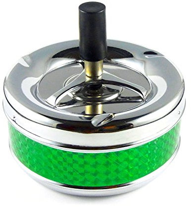 Starlet24 Drehaschenbecher Windaschenbecher Aschenbecher Sturmaschenbecher Ascher Grün 13 cm