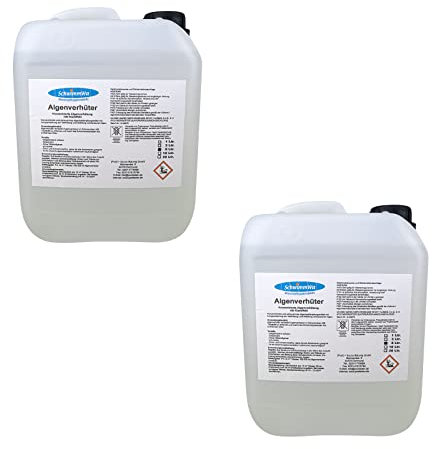SchwimmWa Pool Algenverhüter + Algenvernichter 10 Liter (2 x 5,0 Liter) - konzentriert + schaumfrei