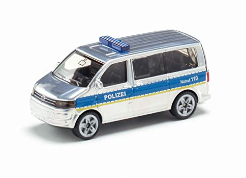 siku 1350, Police Team Van, Metal,Plastic, Silver, Opening tailgate, Trailer hitch
