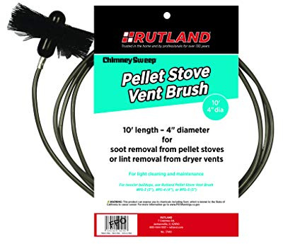 Rutland Pellet-Ofenbürste mit 3 m langem Griff, 10,2 cm