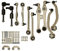 ATEC GERMANY 2x Querlenker Vorne oben vorne, 2x Querlenker vorne oben hinten, 2x Querlenker vorne unten hinten, 2x Querlenker vorne unten vorne, 2x Koppelstange, 2x Spurstangenkopf