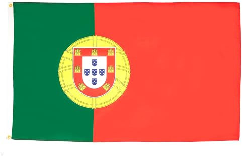 AZ FLAG - Drapeau Portugal - 90x60 cm - Drapeau Portugais 100% Polyester Avec Oeillets Métalliques Intégrés - Pavillon 50 g