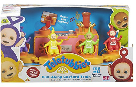 Teletubbies Nachziehspielzeug/Spielzug, mit Pudding-Maschine, Mehrfarbig
