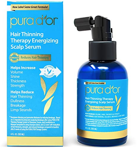 PURA D'OR Hair Loss Prevention Therapy Energizing Scalp Serum, 4 Fluid Ounce by PURA D'OR