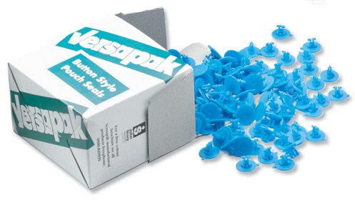 Versapak Button Seals Blue for Versapak Mailing Pouches Ref IMSEALBL [Pack of 500]