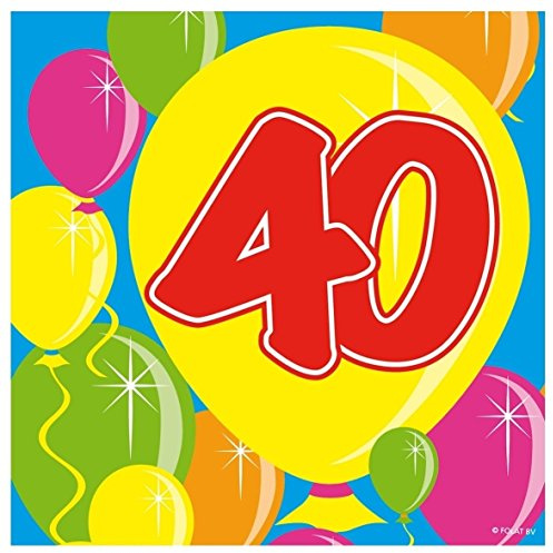 Folat Servet Balloons 40 jaar 25 x 25