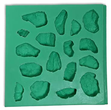 Giessform Silikonform Feldsteine Krippenbausteine Set 9