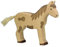 Holztiger Pferd, stehend, gefleckt, 80037