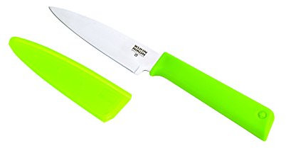 Kuhn Rikon Colori+ Classic Paring Knife, Stainless Steel, Green, 19.5 x 3 x 1.7 cm