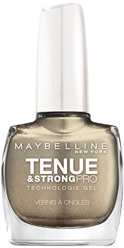 Gemey-Maybelline Nagellack Tenue & Strong Pro, silber, Goldpailletten, 735 Gold All Night